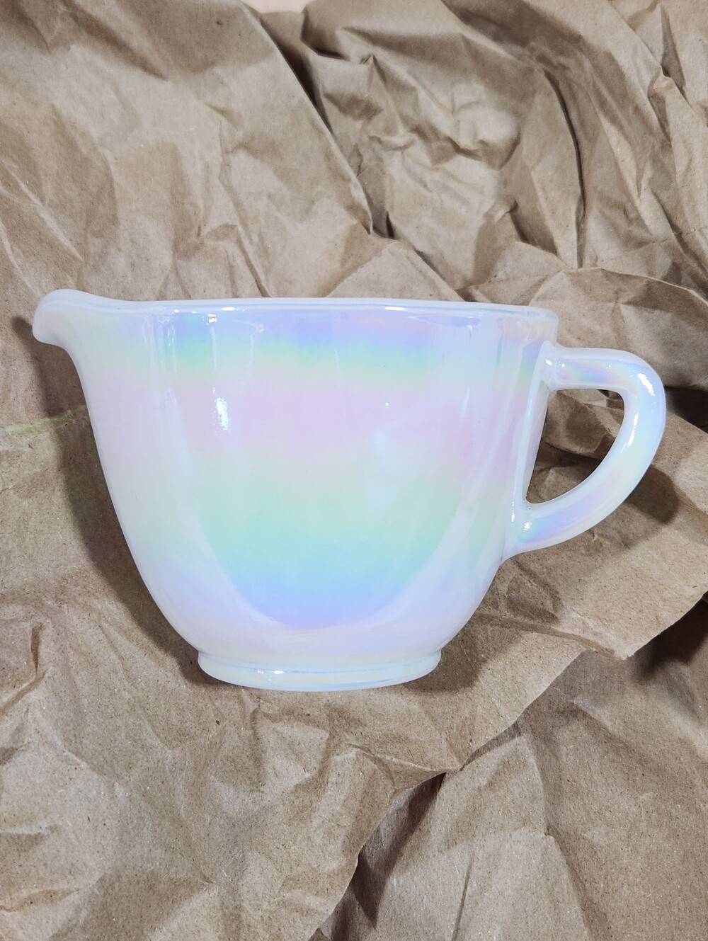 Vintage Federal Glass Moonglow Creamer Iridescent Glass Opalescent Mermaidcore